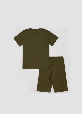 Оливковий (хакі) літній костюм (футболка, шорти) з шортами ArDoMi