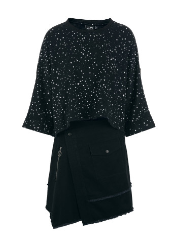 Черный демисезонный комплект (блуза, юбка) Only