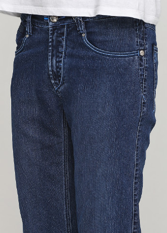 Синие демисезонные прямые джинсы Jemetzzi