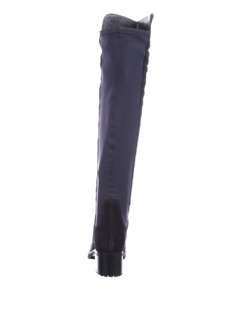 Темно-синие осенние ботфорты Moda Espana на среднем каблуке