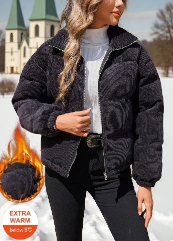 Черная зимняя куртка SHEIN