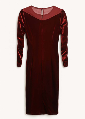 Бордовое праздничный, вечернее платье силуэтная Babylon однотонное