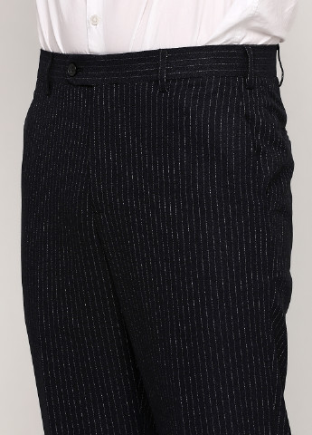 Темно-синие кэжуал демисезонные укороченные, зауженные брюки Skopes