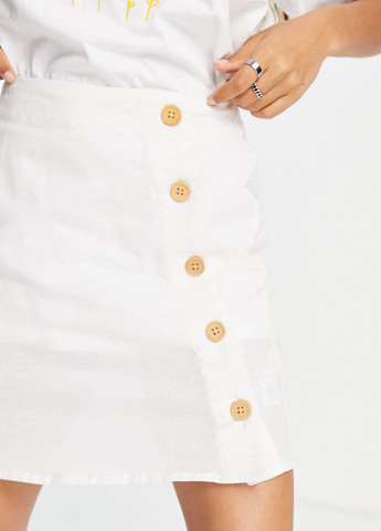 Белая кэжуал однотонная юбка Asos