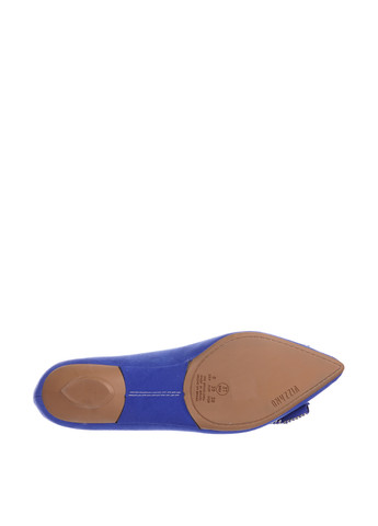 Жіночі балетки | сині однотонні стрази, бант штучна замша (299487138)