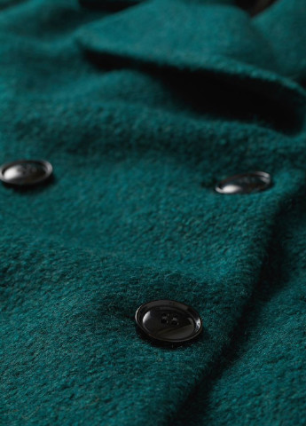 Темно-зеленое демисезонное Пальто двубортное H&M