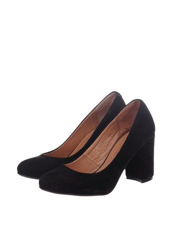 Черные женские кэжуал туфли на высоком каблуке - фото