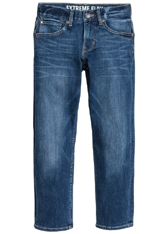 Синие демисезонные прямые джинсы H&M