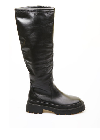 Черные осенние ботфорты No Brand