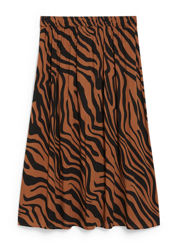 Разноцветная кэжуал с абстрактным узором юбка C&A а-силуэта (трапеция)