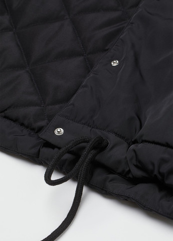 Чорна демісезонна куртка вільного крою H&M