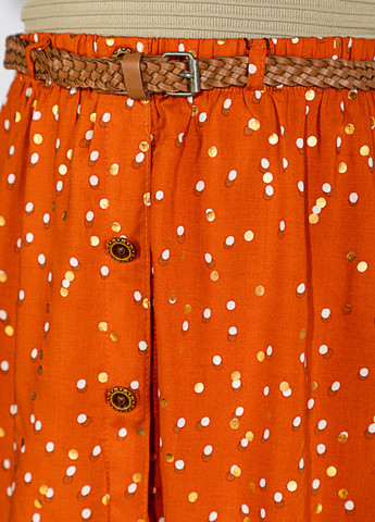 Терракотовая кэжуал в горошек юбка Time of Style