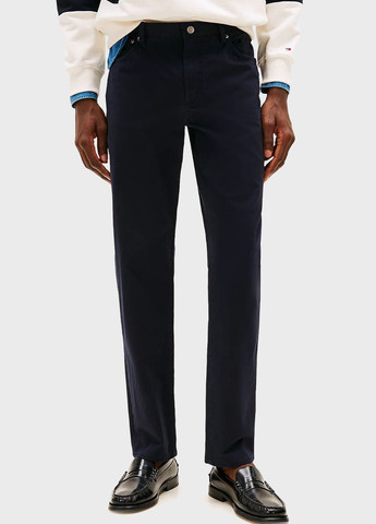 Темно-синие классические, кэжуал демисезонные классические брюки Tommy Hilfiger