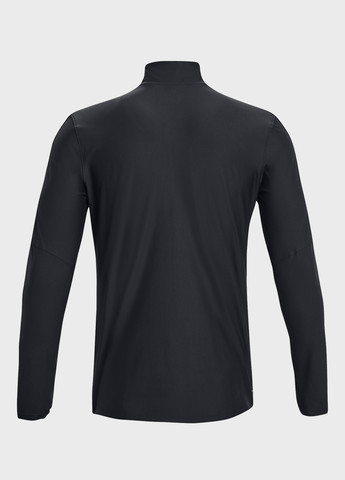 Черный демисезонный спортивный лонгслив Under Armour с логотипом