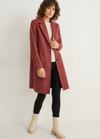 Вишневе демісезонне Пальто однобортне C&A