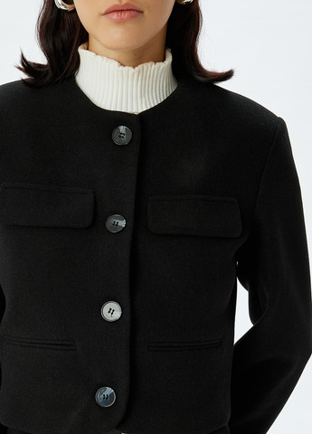 Черный женский жакет KOTON однотонный - демисезонный