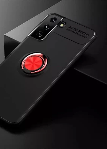 TPU чохол ColorRing під магнітний тримач (opp) для Samsung Galaxy S21 + Чорний / Червоний (is_00000042205_3) Deen (238479383)