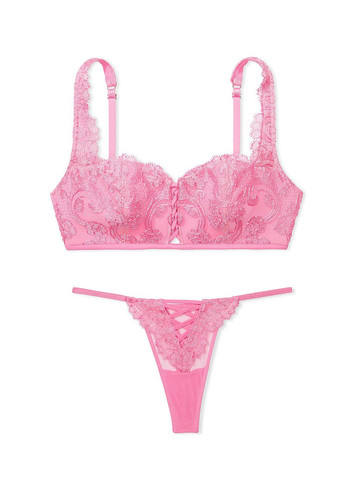 Розовый демисезонный комплект (бюстгальтер, трусики) Victoria's Secret