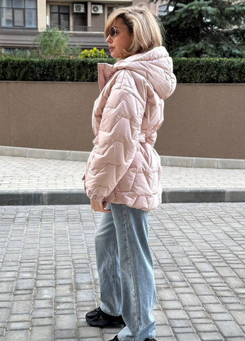 Светло-розовая демисезонная куртка No Brand