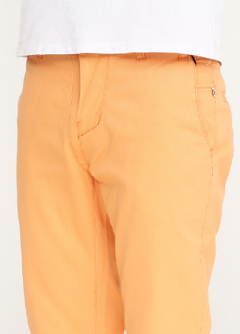 Светло-оранжевые кэжуал демисезонные прямые брюки VIN