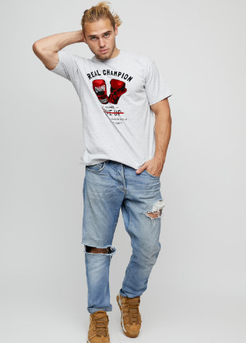 Сіра футболка чоловіча basic YAPPI