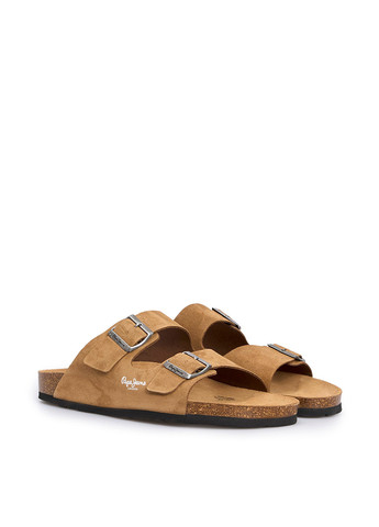 Коричневые кэжуал шлепанцы Pepe Jeans