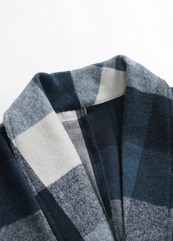 Синє зимнє Пальто двобортне SHEIN