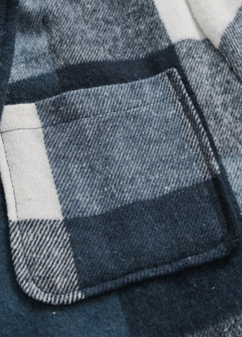 Синє зимнє Пальто двобортне SHEIN