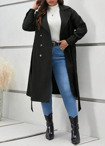 Плащ SHEIN тренчкот на гудзиках демісезон (331109917)