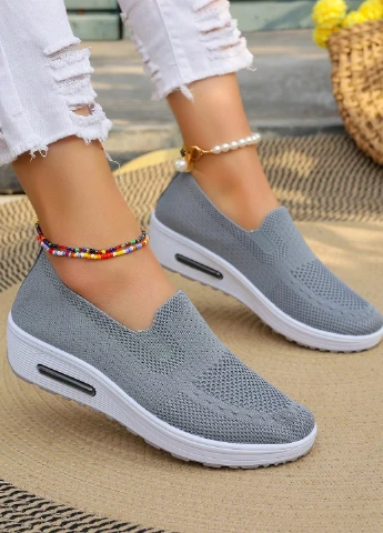Серые слипоны SHEIN однотонные