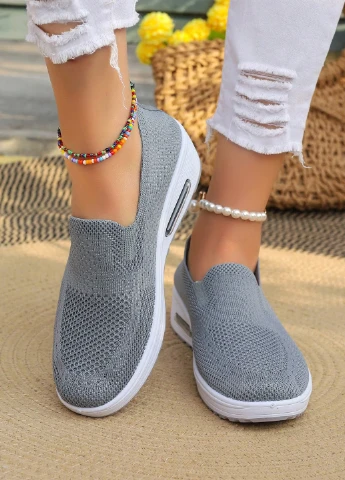 Серые слипоны SHEIN однотонные
