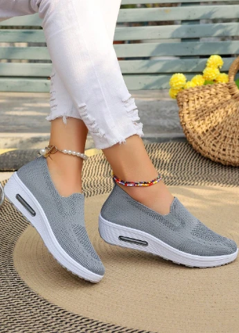 Серые слипоны SHEIN однотонные