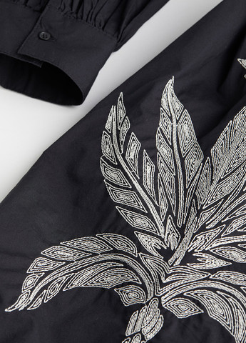 Черное кэжуал платье H&M с рисунком