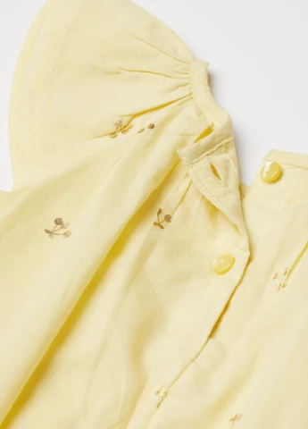 Светло-жёлтое платье силуэта трапеция H&M (221725365)