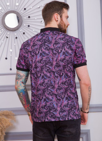 Фиолетовая футболка-поло для мужчин Ager турецкие огурцы