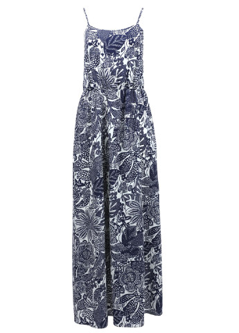 Темно-синя кежуал плаття кльош S.Oliver з квітковим принтом