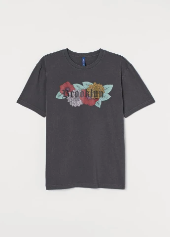Темно-серая футболка H&M