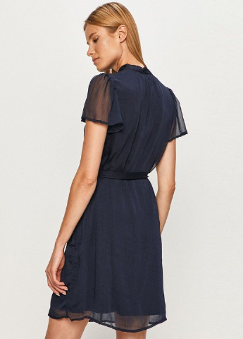 Темно-синя кежуал сукня сорочка Vero Moda однотонна