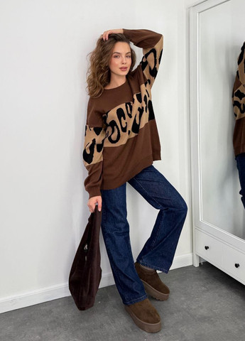 Коричневый демисезонный джемпер джемпер No Brand