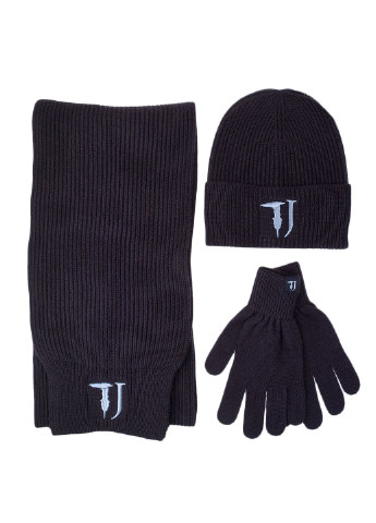 Синий зимний комплект ( шапка/шарф/рукавички ) Trussardi Jeans