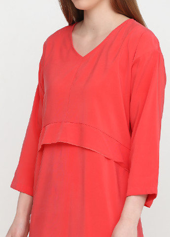 Красное кэжуал платье Stella Milani однотонное