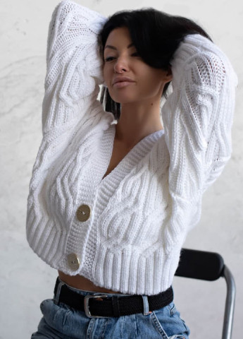 Белый демисезонный кардиган Anika