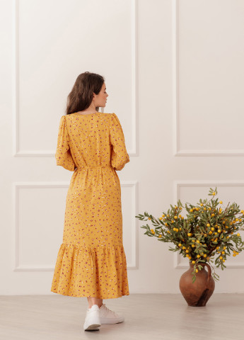 Жовтий кежуал сукня а-силует Azuri з квітковим принтом