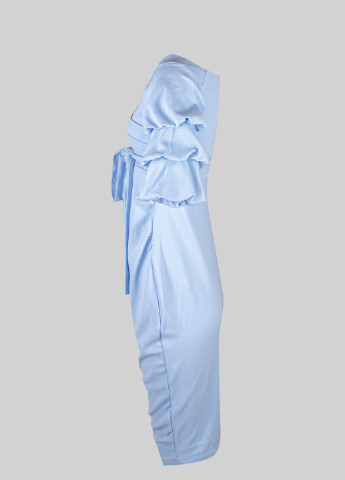 Голубое кэжуал платье Boohoo однотонное