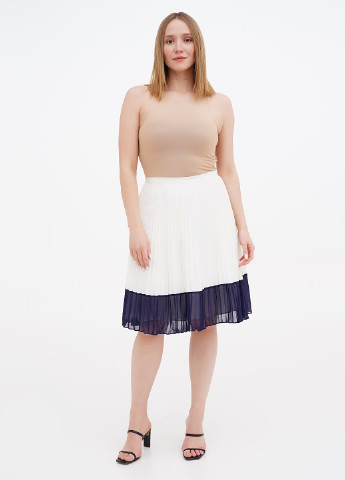 Белая кэжуал однотонная юбка Ralph Lauren клешированная, плиссе