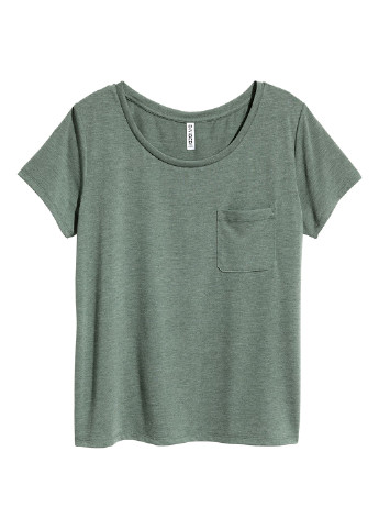 Светло-зеленая летняя футболка H&M