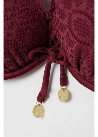Бордовый бюстгальтер H&M