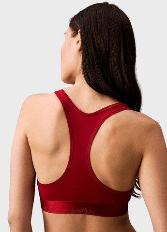 Красный топ бюстгальтер Calvin Klein без косточек трикотаж, хлопок