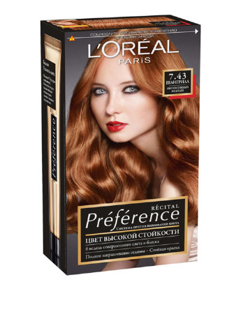Краска для волос Recital Preference, оттенок 7.43 L'Oreal Paris (17189508)