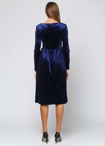 Темно-синее кэжуал платье Majaly однотонное